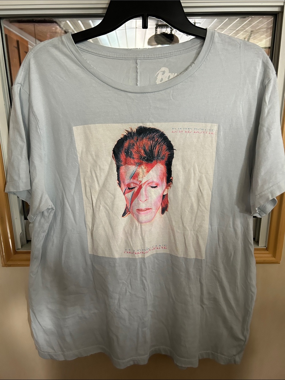 Lucky Brand Light Blue David Bowie Graphic Tee